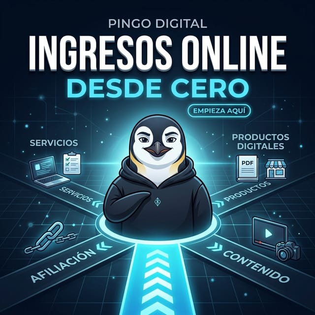Portada de Ingresos Online Desde Cero de Pingo Digital